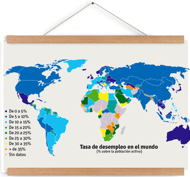 https://es.wikipedia.org/wiki/Archivo:Desempleo_mundo.png. Creative Commons Genérica de Atribución/Compartir-Igual 3. mapa desempleo